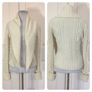 Diane Von Furstenburg cropped cardigan. Open front